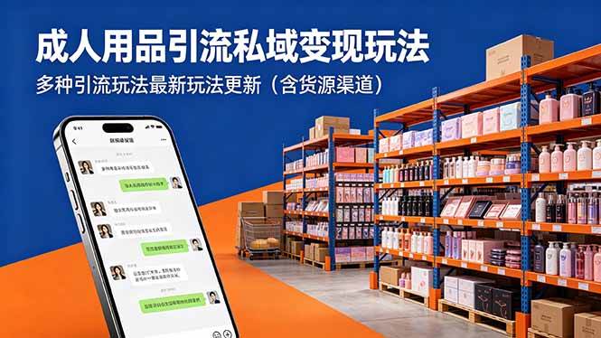 (5.27)成人用品引流私域变现玩法，多种引流玩法最新玩法更新（含货源渠道）