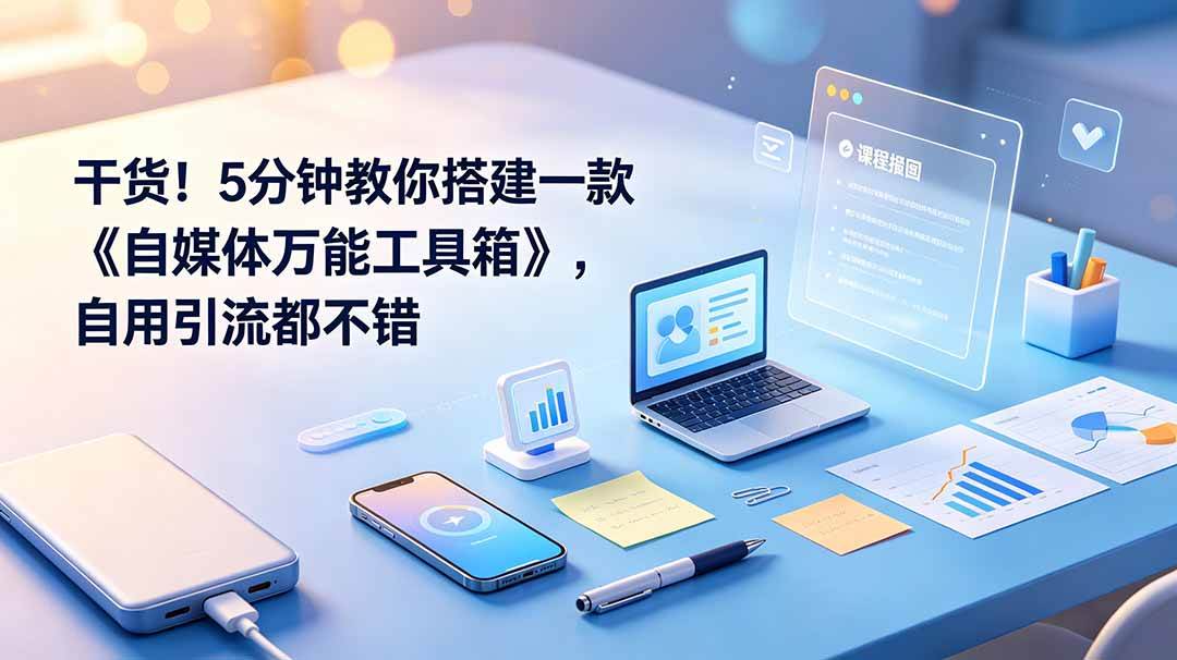 (6.27)干货！5分钟教你搭建一款《自媒体万能工具箱》，自用引流都不错